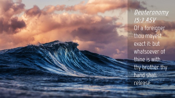Picture 04 - Deuteronomy 15:3 ASV Desktop Wallpaper - Of a foreigner thou mayest exact it: but - Desktop Bible Verse Wallpaper