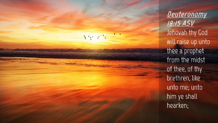 Picture 04 - Deuteronomy 18:15 ASV Desktop Wallpaper - Jehovah thy God will raise up unto thee a prophet - Desktop Bible Verse Wallpaper