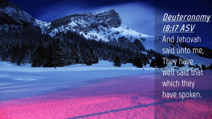 Picture 04 - Deuteronomy 18:17 ASV Desktop Wallpaper - And Jehovah said unto me, They have well said - Desktop Bible Verse Wallpaper