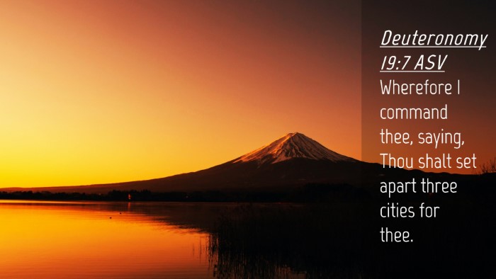 Picture 04 - Deuteronomy 19:7 ASV Desktop Wallpaper - Wherefore I command thee, saying, Thou shalt set - Desktop Bible Verse Wallpaper