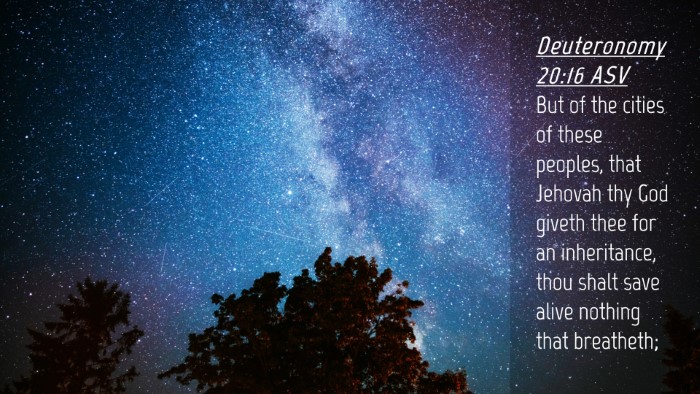 Picture 04 - Deuteronomy 20:16 ASV Desktop Wallpaper - But of the cities of these peoples, that Jehovah - Desktop Bible Verse Wallpaper