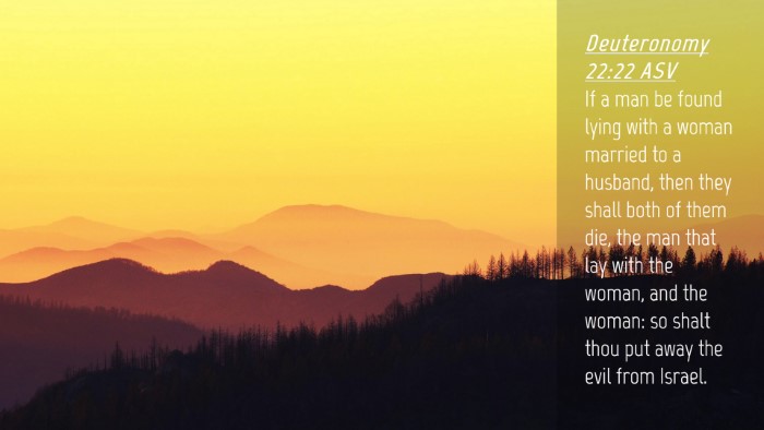 Picture 04 - Deuteronomy 22:22 ASV Desktop Wallpaper - If a man be found lying with a woman married to a - Desktop Bible Verse Wallpaper