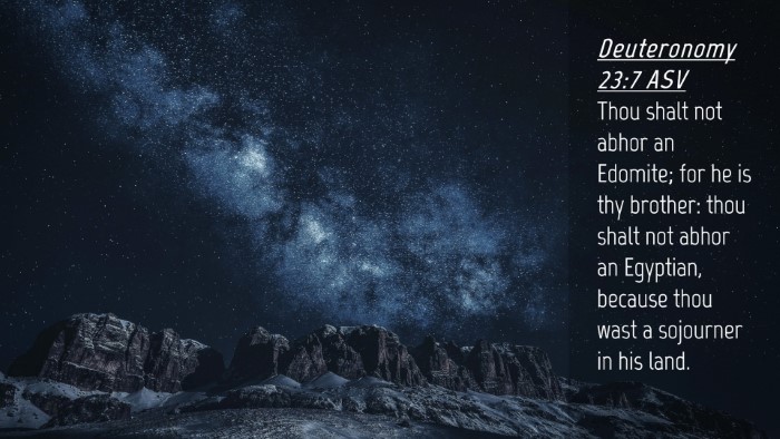 Picture 04 - Deuteronomy 23:7 ASV Desktop Wallpaper - Thou shalt not abhor an Edomite; for he is thy - Desktop Bible Verse Wallpaper