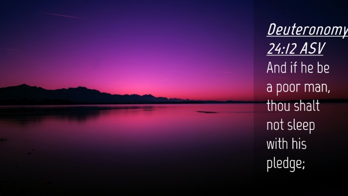 Picture 04 - Deuteronomy 24:12 ASV Desktop Wallpaper - And if he be a poor man, thou shalt not sleep - Desktop Bible Verse Wallpaper