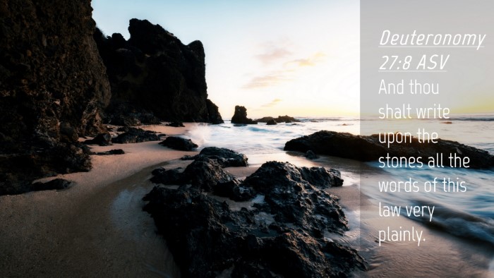 Picture 04 - Deuteronomy 27:8 ASV Desktop Wallpaper - And thou shalt write upon the stones all the - Desktop Bible Verse Wallpaper