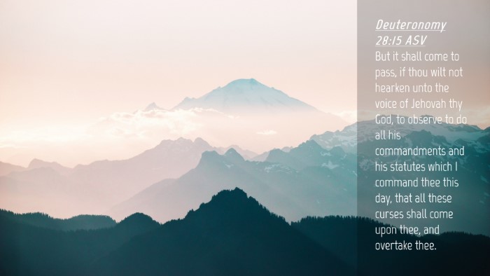 Picture 04 - Deuteronomy 28:15 ASV Desktop Wallpaper - But it shall come to pass, if thou wilt not - Desktop Bible Verse Wallpaper