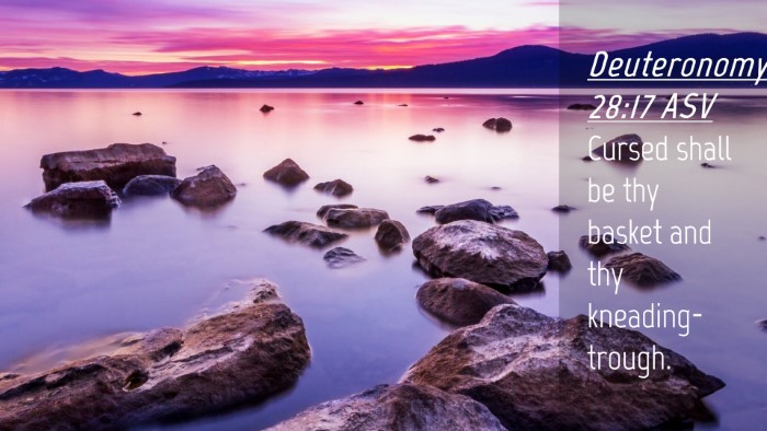 Picture 04 - Deuteronomy 28:17 ASV Desktop Wallpaper - Cursed shall be thy basket and thy - Desktop Bible Verse Wallpaper