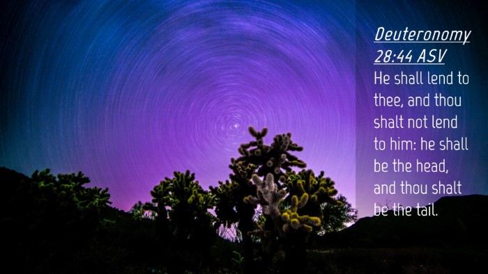 Picture 04 - Deuteronomy 28:44 ASV Desktop Wallpaper - He shall lend to thee, and thou shalt not lend to - Desktop Bible Verse Wallpaper