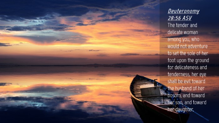 Picture 04 - Deuteronomy 28:56 ASV Desktop Wallpaper - The tender and delicate woman among you, who - Desktop Bible Verse Wallpaper