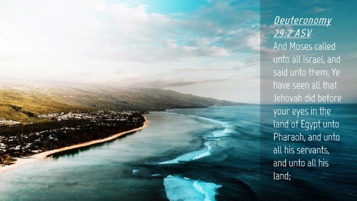 Picture 04 - Deuteronomy 29:2 ASV Desktop Wallpaper - And Moses called unto all Israel, and said unto - Desktop Bible Verse Wallpaper