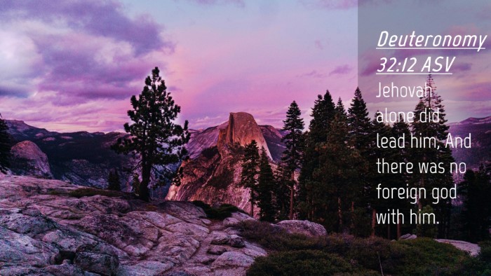 Picture 04 - Deuteronomy 32:12 ASV Desktop Wallpaper - Jehovah alone did lead him, And there was no - Desktop Bible Verse Wallpaper