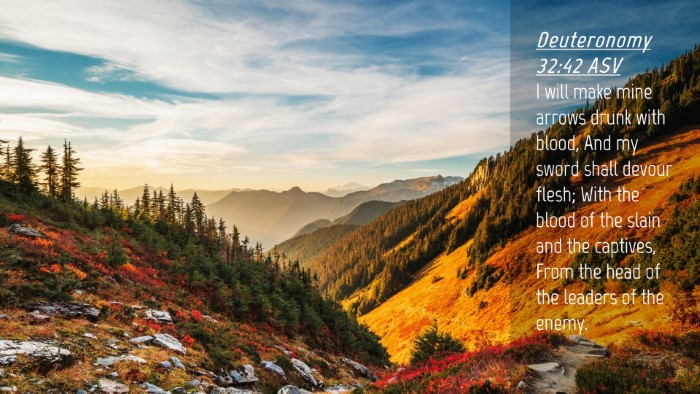 Picture 04 - Deuteronomy 32:42 ASV Desktop Wallpaper - I will make mine arrows drunk with blood, And my - Desktop Bible Verse Wallpaper