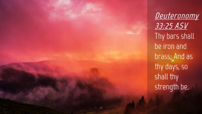 Picture 04 - Deuteronomy 33:25 ASV Desktop Wallpaper - Thy bars shall be iron and brass; And as thy - Desktop Bible Verse Wallpaper