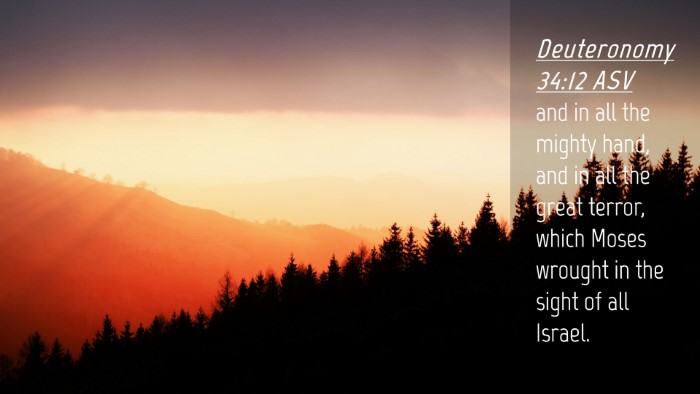 Picture 04 - Deuteronomy 34:12 ASV Desktop Wallpaper - and in all the mighty hand, and in all the great - Desktop Bible Verse Wallpaper