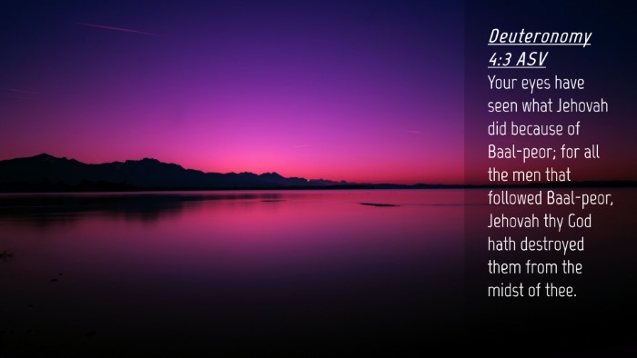 Picture 04 - Deuteronomy 4:3 ASV Desktop Wallpaper - Your eyes have seen what Jehovah did because of - Desktop Bible Verse Wallpaper