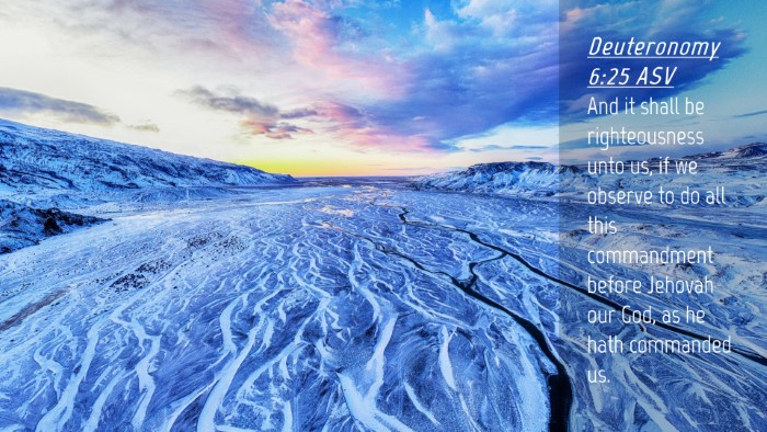 Picture 04 - Deuteronomy 6:25 ASV Desktop Wallpaper - And it shall be righteousness unto us, if we - Desktop Bible Verse Wallpaper