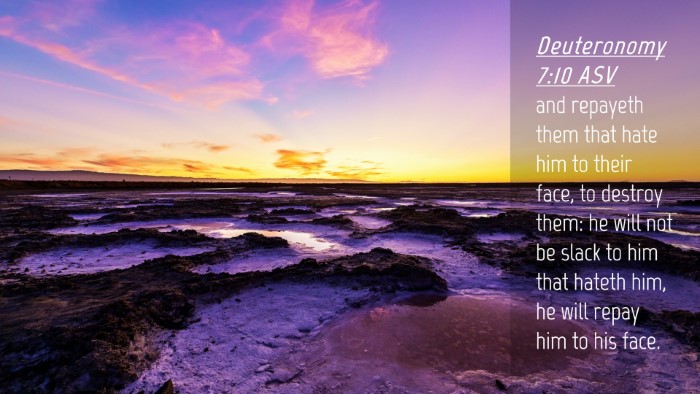 Picture 04 - Deuteronomy 7:10 ASV Desktop Wallpaper - and repayeth them that hate him to their face, to - Desktop Bible Verse Wallpaper