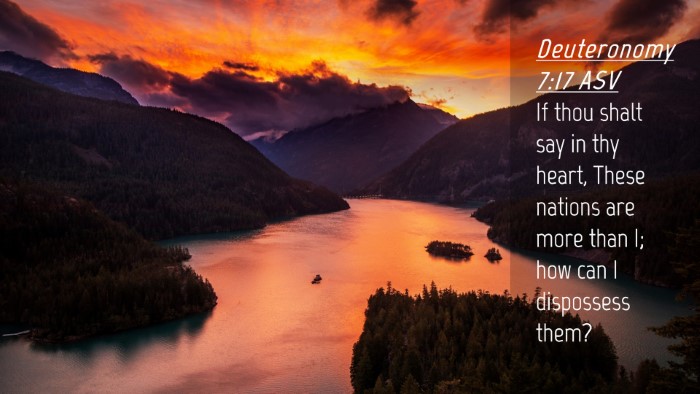 Picture 04 - Deuteronomy 7:17 ASV Desktop Wallpaper - If thou shalt say in thy heart, These nations are - Desktop Bible Verse Wallpaper