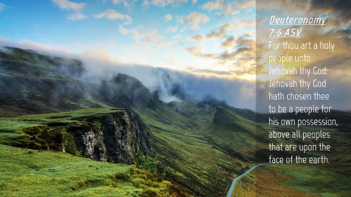 Picture 04 - Deuteronomy 7:6 ASV Desktop Wallpaper - For thou art a holy people unto Jehovah thy God: - Desktop Bible Verse Wallpaper