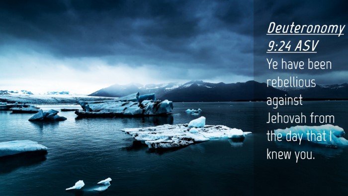 Picture 04 - Deuteronomy 9:24 ASV Desktop Wallpaper - Ye have been rebellious against Jehovah from the - Desktop Bible Verse Wallpaper