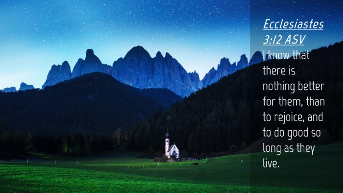 Picture 04 - Ecclesiastes 3:12 ASV Desktop Wallpaper - I know that there is nothing better for them, - Desktop Bible Verse Wallpaper