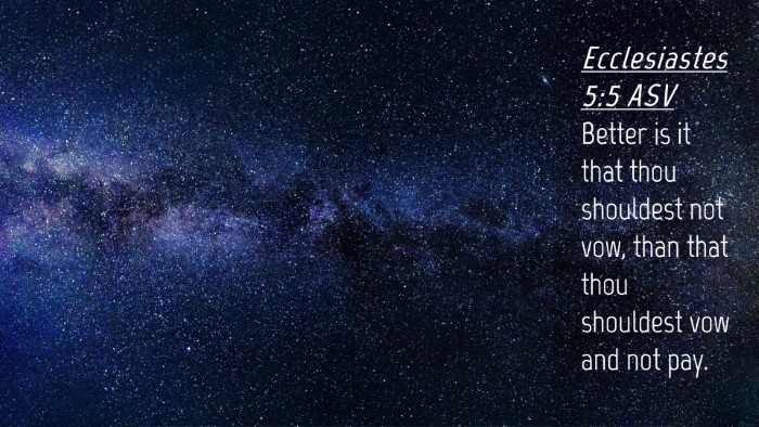 Picture 04 - Ecclesiastes 5:5 ASV Desktop Wallpaper - Better is it that thou shouldest not vow, than - Desktop Bible Verse Wallpaper