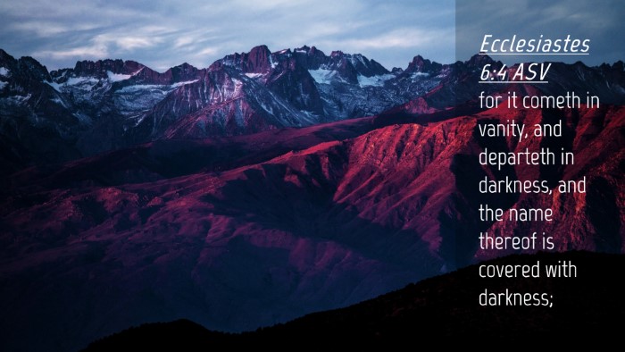 Picture 04 - Ecclesiastes 6:4 ASV Desktop Wallpaper - for it cometh in vanity, and departeth in - Desktop Bible Verse Wallpaper