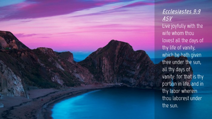Picture 04 - Ecclesiastes 9:9 ASV Desktop Wallpaper - Live joyfully with the wife whom thou lovest all - Desktop Bible Verse Wallpaper