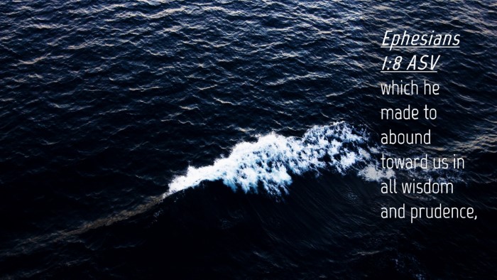 Picture 04 - Ephesians 1:8 ASV Desktop Wallpaper - which he made to abound toward us in all wisdom - Desktop Bible Verse Wallpaper