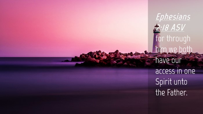Picture 04 - Ephesians 2:18 ASV Desktop Wallpaper - for through him we both have our access in one - Desktop Bible Verse Wallpaper