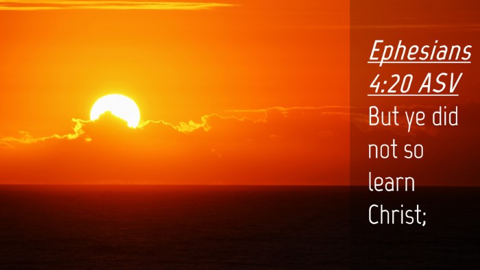 Picture 04 - Ephesians 4:20 ASV Desktop Wallpaper - But ye did not so learn - Desktop Bible Verse Wallpaper