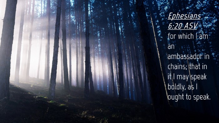 Picture 04 - Ephesians 6:20 ASV Desktop Wallpaper - for which I am an ambassador in chains; that in - Desktop Bible Verse Wallpaper