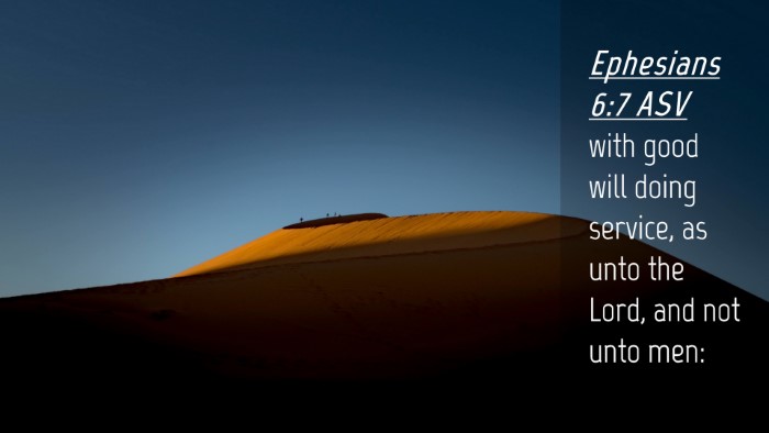 Picture 04 - Ephesians 6:7 ASV Desktop Wallpaper - with good will doing service, as unto the Lord, - Desktop Bible Verse Wallpaper
