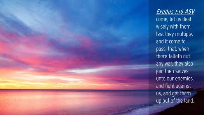 Picture 04 - Exodus 1:10 ASV Desktop Wallpaper - come, let us deal wisely with them, lest they - Desktop Bible Verse Wallpaper