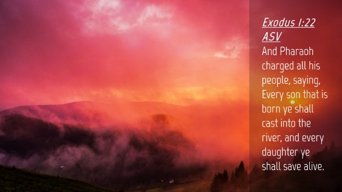 Picture 04 - Exodus 1:22 ASV Desktop Wallpaper - And Pharaoh charged all his people, saying, Every - Desktop Bible Verse Wallpaper