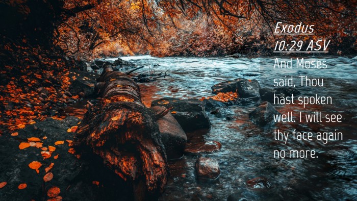 Picture 04 - Exodus 10:29 ASV Desktop Wallpaper - And Moses said, Thou hast spoken well. I will see - Desktop Bible Verse Wallpaper