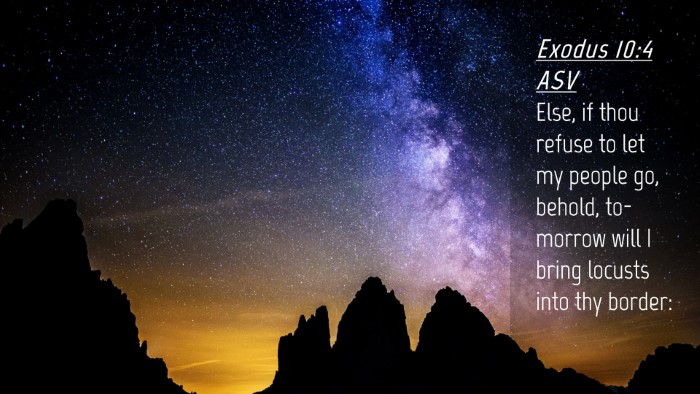 Picture 04 - Exodus 10:4 ASV Desktop Wallpaper - Else, if thou refuse to let my people go, behold, - Desktop Bible Verse Wallpaper