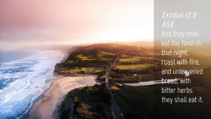 Picture 04 - Exodus 12:8 ASV Desktop Wallpaper - And they shall eat the flesh in that night, roast - Desktop Bible Verse Wallpaper