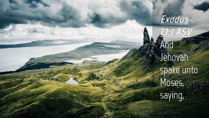 Picture 04 - Exodus 13:1 ASV Desktop Wallpaper - And Jehovah spake unto Moses, - Desktop Bible Verse Wallpaper
