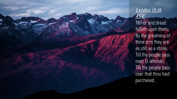Picture 04 - Exodus 15:16 ASV Desktop Wallpaper - Terror and dread falleth upon them; By the - Desktop Bible Verse Wallpaper