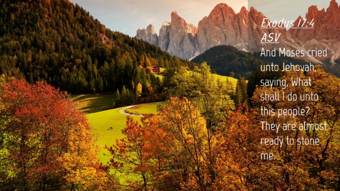 Picture 04 - Exodus 17:4 ASV Desktop Wallpaper - And Moses cried unto Jehovah, saying, What shall - Desktop Bible Verse Wallpaper