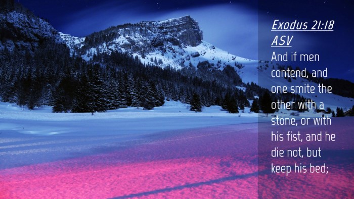 Picture 04 - Exodus 21:18 ASV Desktop Wallpaper - And if men contend, and one smite the other with - Desktop Bible Verse Wallpaper