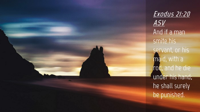 Picture 04 - Exodus 21:20 ASV Desktop Wallpaper - And if a man smite his servant, or his maid, with - Desktop Bible Verse Wallpaper