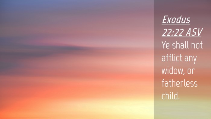 Picture 04 - Exodus 22:22 ASV Desktop Wallpaper - Ye shall not afflict any widow, or fatherless - Desktop Bible Verse Wallpaper
