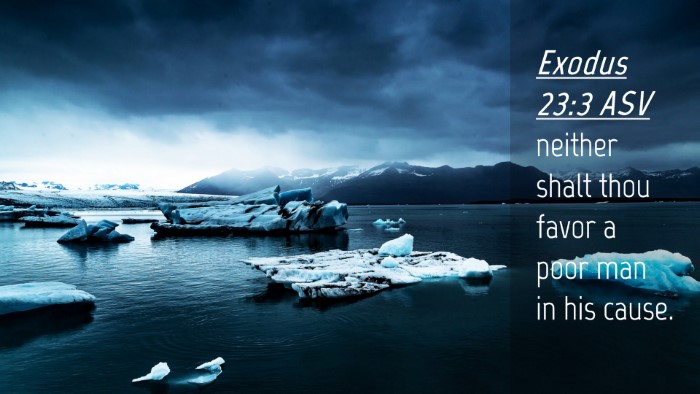 Picture 04 - Exodus 23:3 ASV Desktop Wallpaper - neither shalt thou favor a poor man in his - Desktop Bible Verse Wallpaper