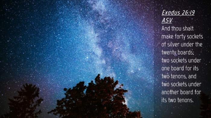 Picture 04 - Exodus 26:19 ASV Desktop Wallpaper - And thou shalt make forty sockets of silver under - Desktop Bible Verse Wallpaper
