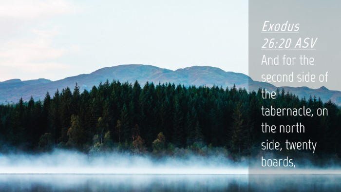 Picture 04 - Exodus 26:20 ASV Desktop Wallpaper - And for the second side of the tabernacle, on the - Desktop Bible Verse Wallpaper