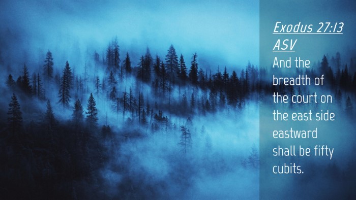 Picture 04 - Exodus 27:13 ASV Desktop Wallpaper - And the breadth of the court on the east side - Desktop Bible Verse Wallpaper