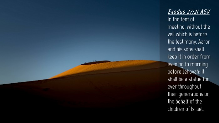 Picture 04 - Exodus 27:21 ASV Desktop Wallpaper - In the tent of meeting, without the veil which is - Desktop Bible Verse Wallpaper
