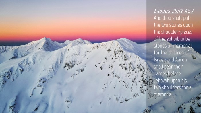Picture 04 - Exodus 28:12 ASV Desktop Wallpaper - And thou shalt put the two stones upon the - Desktop Bible Verse Wallpaper